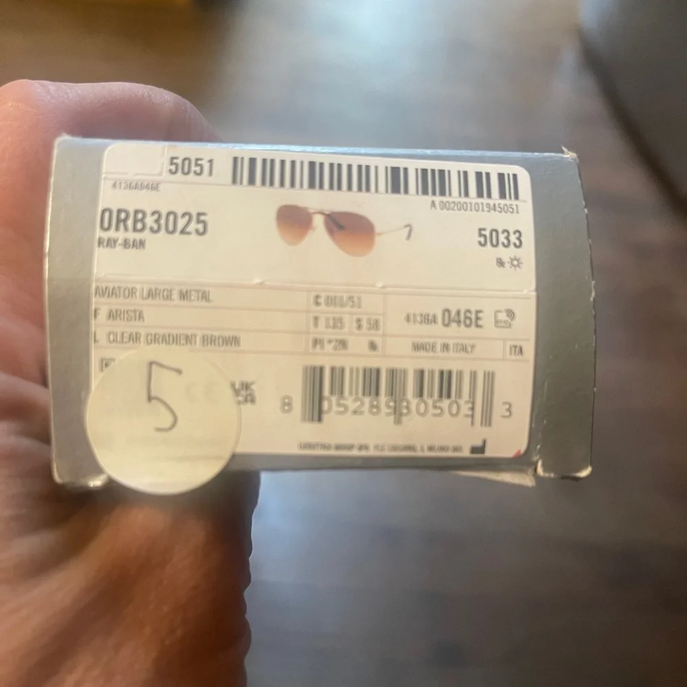 Ray-Ban Gold Brown Aviator Sunglasses - Picture 3 of 4